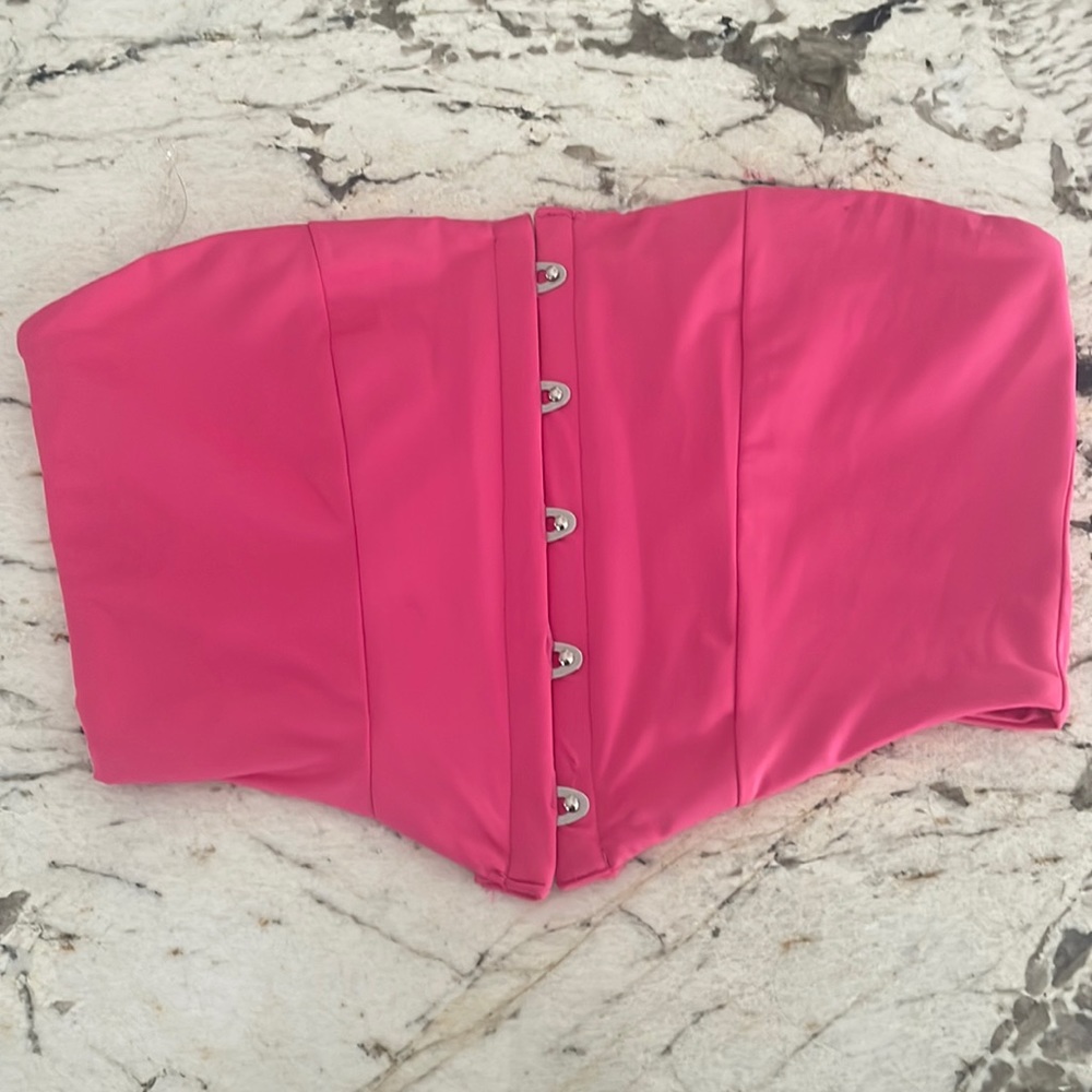 Corset top hot pink